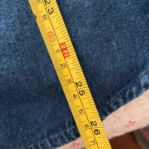 Vintage Bugle Boy Denim Shirt w/ Flamingo Appliqué on Back Sz Large - Picture 7 of 8